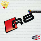 Audi R8 Emblem GLOSS BLACK Rear Trunk Lid Letter Badge S Line Logo Nameplate