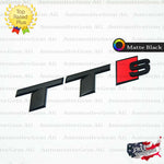 Audi TTS Emblem MATTE BLACK Rear Trunk Lid Letter Badge S Line Logo Nameplate