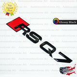 Audi RSQ7 Emblem GLOSS BLACK Rear Trunk Lid Letter Badge S Line Logo Nameplate