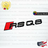 Audi RSQ8 Emblem GLOSS BLACK Rear Trunk Lid Letter Badge S Line Logo Nameplate