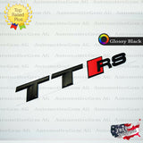 Audi TTRS Emblem GLOSS BLACK Rear Trunk Lid Letter Badge S Line Logo Nameplate