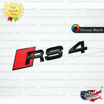 Audi RS4 Emblem GLOSS BLACK Rear Trunk Lid Letter Badge S Line Logo Nameplate