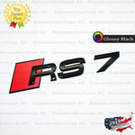 Audi RS7 Emblem GLOSS BLACK Rear Trunk Lid Letter Badge S Line Logo Nameplate