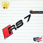 Audi RS7 Emblem GLOSS BLACK Rear Trunk Lid Letter Badge S Line Logo Nameplate
