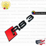 Audi RS3 Emblem GLOSS BLACK Rear Trunk Lid Letter Badge S Line Logo Nameplate