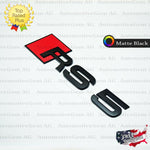 Audi RS5 Emblem MATTE BLACK Rear Trunk Lid Letter Badge S Line Logo Nameplate