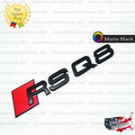 Audi RSQ8 Emblem MATTE BLACK Rear Trunk Lid Letter Badge S Line Logo Nameplate