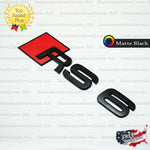 Audi RS6 Emblem MATTE BLACK Rear Trunk Lid Letter Badge S Line Logo Nameplate