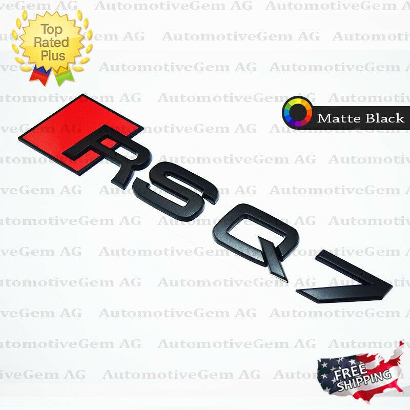 Audi RSQ7 Emblem MATTE BLACK Rear Trunk Lid Letter Badge S Line Logo N –  Automotive Gem
