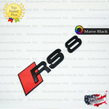 Audi RS8 Emblem MATTE BLACK Rear Trunk Lid Letter Badge S Line Logo Nameplate