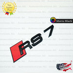 Audi RS7 Emblem MATTE BLACK Rear Trunk Lid Letter Badge S Line Logo Nameplate