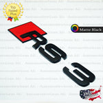Audi RS3 Emblem MATTE BLACK Rear Trunk Lid Letter Badge S Line Logo Nameplate