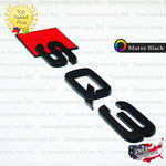 Audi SQ3 Emblem MATTE BLACK Rear Trunk Lid Letter Badge S Line Logo Nameplate