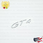 GT4 Emblem Silver Chrome Logo Letter Badge Trunk Lid Nameplate for Porsche OEM