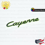 Cayenne E Hybrid Emblem GREEN BLACK Inscription Logo Script Nameplate for Porsche OEM