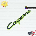 Cayenne E Hybrid Emblem GREEN BLACK Inscription Logo Script Nameplate for Porsche OEM