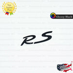 RS Emblem Glossy Black Logo Letter Badge Trunk Lid Nameplate for Porsche OEM