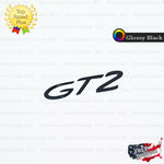 GT2 Inscription Emblem Glossy Black Logo Letter Badge Trunk Lid Nameplate for Porsche OEM G A 991 559 251 84 OY5