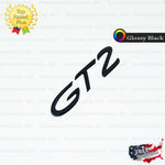 GT2 Inscription Emblem Glossy Black Logo Letter Badge Trunk Lid Nameplate for Porsche OEM