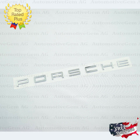 Porsche Emblem Chrome Silver Letter Trunk Lid Liftgate Logo Badge Nameplate OEM