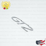 GT2 Inscription Emblem Silver Chrome Logo Letter Badge Trunk Lid Nameplate for Porsche OEM