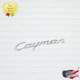 Cayman Emblem Silver Chrome Logo Script Badge Trunk Lid Nameplate Porsche OEM