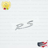 RS Emblem Silver Chrome Logo Letter Badge Trunk Lid Nameplate for Porsche OEM