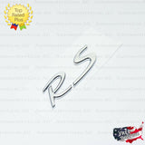 RS Emblem Silver Chrome Logo Letter Badge Trunk Lid Nameplate for Porsche OEM