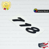 718 Emblem Matte Black Logo Script Badge Trunk Lid Nameplate for Porsche OEM