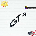 GT4 Emblem Glossy Black Logo Letter Badge Trunk Lid Nameplate for Porsche OEM