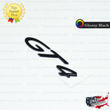 GT4 Emblem Glossy Black Logo Letter Badge Trunk Lid Nameplate for Porsche OEM