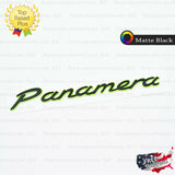 Panamera E Hybrid Emblem Green Matte Black Logo Script Nameplate Porsche OEM