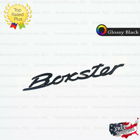 Boxster Emblem Glossy Black Logo Script Badge Trunk Lid Nameplate Porsche OEM
