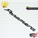 Panamera Emblem Matte Black Logo Script Badge Trunk Lid Nameplate Porsche OEM