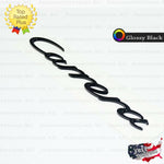 Carrera Emblem Glossy Black Logo Script Badge Trunk Lid Nameplate Porsche OEM