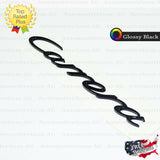 Carrera Emblem Glossy Black Logo Script Badge Trunk Lid Nameplate Porsche OEM
