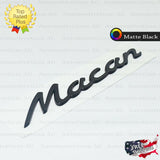 Macan Emblem Matte Black Logo Script Badge Trunk Lid Nameplate for Porsche OEM