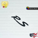 RS Emblem Matte Black Logo Letter Badge Trunk Lid Nameplate for Porsche OEM