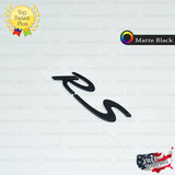 RS Emblem Matte Black Logo Letter Badge Trunk Lid Nameplate for Porsche OEM