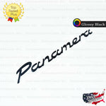 Panamera Emblem Glossy Black Logo Script Badge Trunk Lid Nameplate Porsche OEM