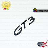 GT3 Emblem Glossy Black Logo Letter Badge Trunk Lid Nameplate for Porsche OEM