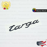 Targa Emblem Matte Black Logo Script Badge Trunk Lid Nameplate for Porsche OEM