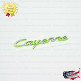 Cayenne E Hybrid Emblem Green Silver Chrome Logo Script Nameplate Porsche OEM