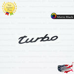Turbo Emblem Inscription Matte Black Logo Letter Badge Trunk Lid Nameplate for Porsche OEM 95B 853 675 Q