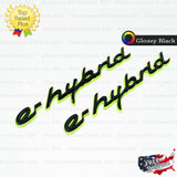 E-hybrid Emblem Green Gloss Black Fender Logo Letter Nameplate for Porsche OEM