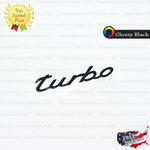 Turbo Emblem Inscription Gloss Black Logo Letter Badge Trunk Lid Nameplate for Porsche OEM 991 559 247 00 / 95B 853 675 H / 95B 853 675 N