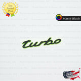 Turbo Emblem Hybrid Green Matte Black Trunk Logo Letter Nameplate Porsche OEM