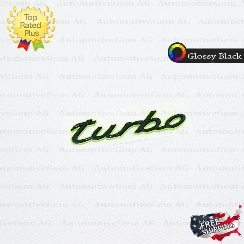 Turbo Emblem Hybrid GREEN BLACK Inscription Trunk Logo Letter Nameplat ...