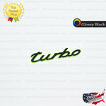 Turbo Emblem Hybrid Green Glossy Black Trunk Logo Letter Nameplate Porsche OEM