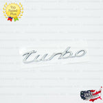 Turbo Emblem Inscription Silver Chrome Logo Letter Badge Trunk Lid Nameplate for Porsche OEM G A 991 559 247 00